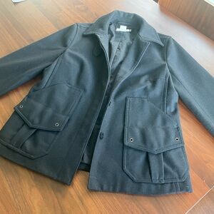 J.Crew Wool Black 4 Pocket Coat